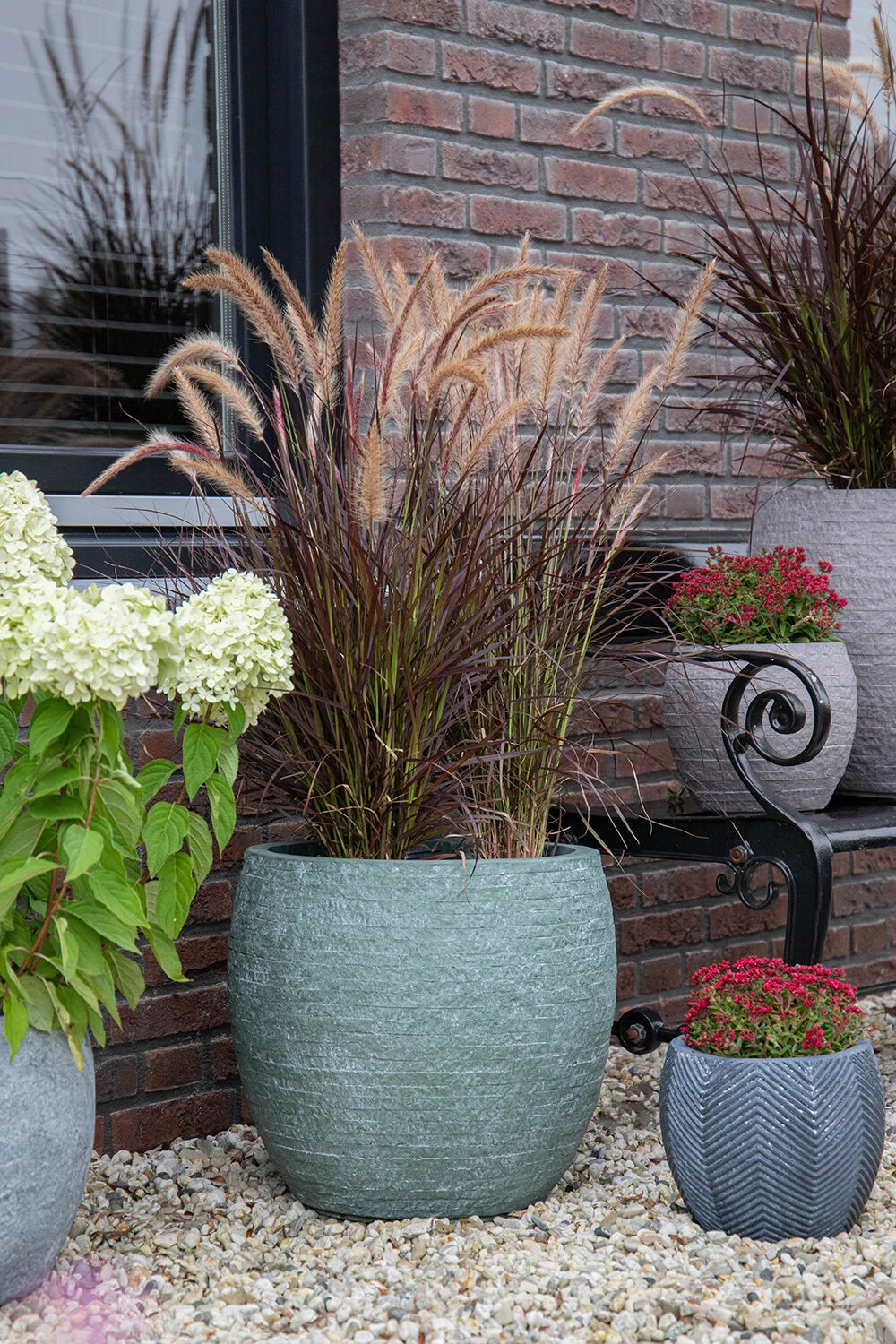 Bloempot Arizona Bullet Cypress Wash - D57 X H50.5cm - Groen - Afbeelding 3