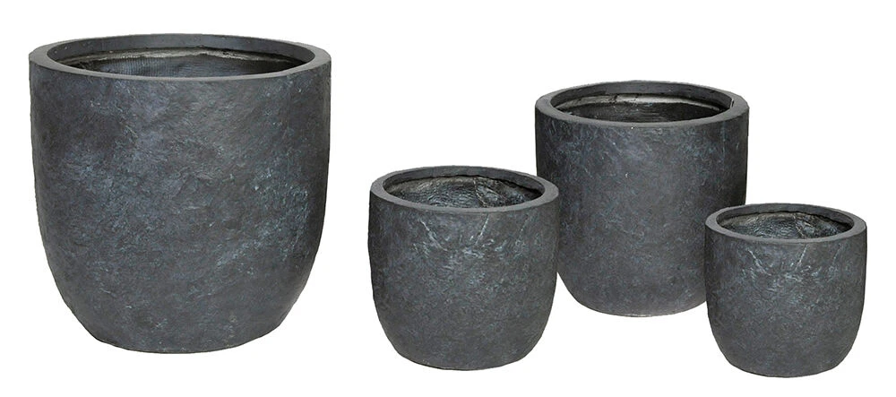 Bloempot Arizona Egg - D39 X H38cm - Donkergrijs - Afbeelding 2