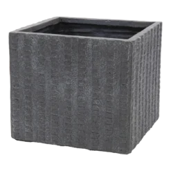 Plantenbak Arkansas Cubi - L21.5 X B21.5 X H23cm - Donkergrijs