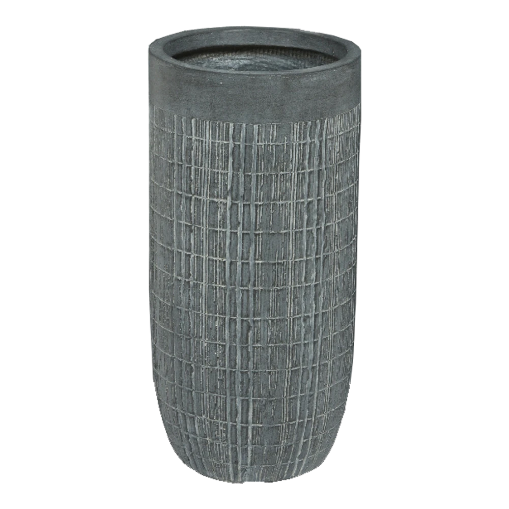 Bloempot Bryan Hoog - D34 X H63,5cm - Grijs