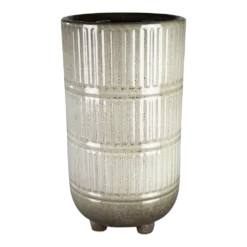 Bloempot Denise Hoog - D13 X H24cm - Off White