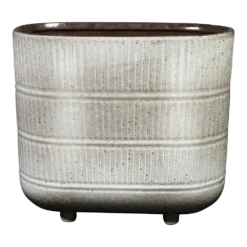 Bloempot Denise Ovaal - L26 X B14 X H23cm - Off White