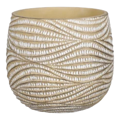 Bloempot Hendrick - D19 X H17cm - Creme