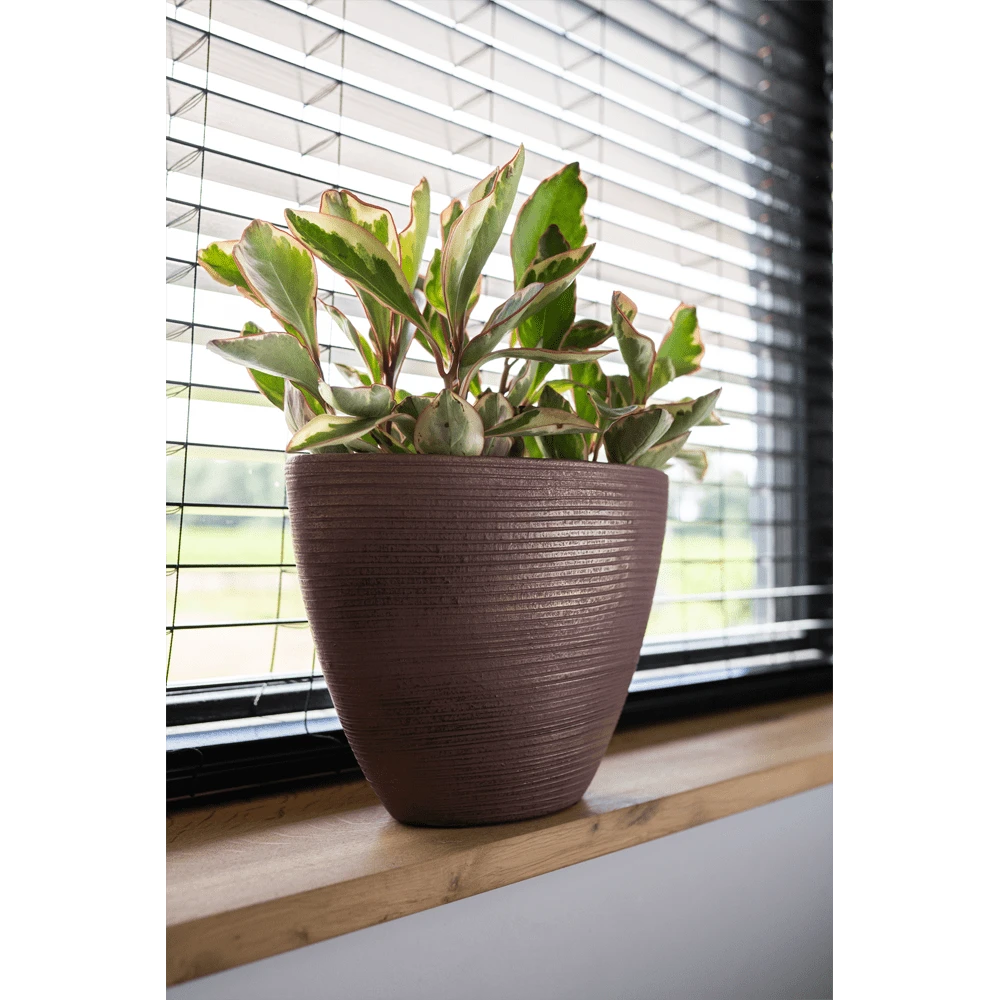 Bloempot Lydia Ovaal - L33 X B16 X H25cm - Shiny Purple - Afbeelding 2