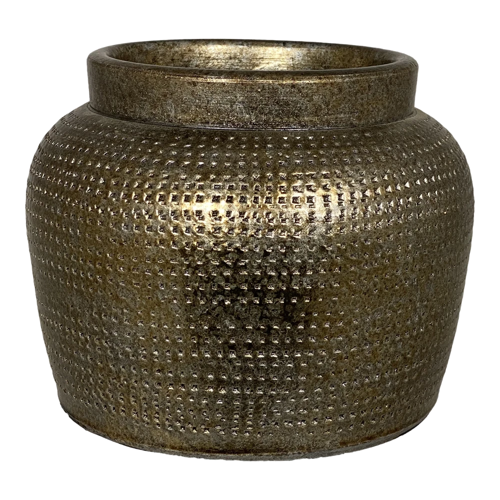 Bloempot Marrakesh - D21 X H17cm - Zilver Goud