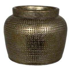Bloempot Marrakesh - D18 X H14cm - Zilver Goud