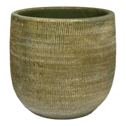 Bloempot Miami - D27 X H25cm - Groen Cement