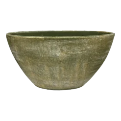 Bloempot Miami Ovaal - L41 X D19 X H22cm - Groen Cement