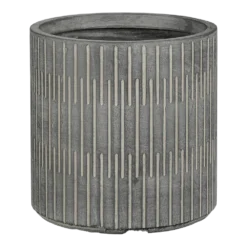 Bloempot Oslo - D37 X H36,5cm - Zwart-grijs