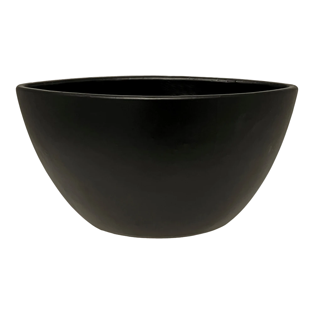 Bloempot Petra Ovaal - L32 X B17 X H17cm - Mat Zwart