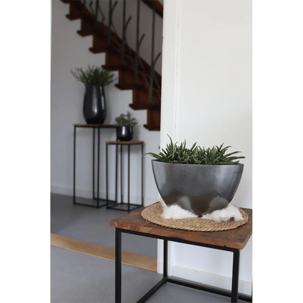 Bloempot Petra - D23 X H20cm - Platinum - Afbeelding 3