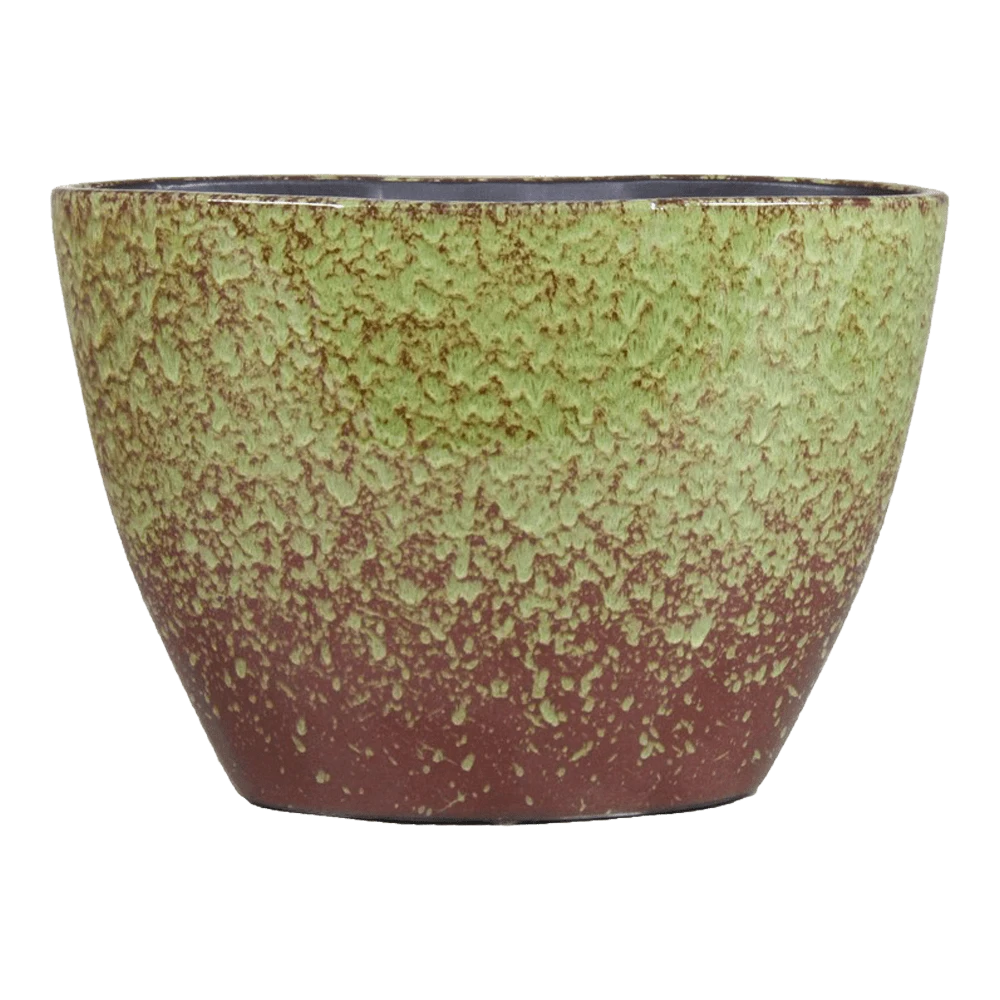 Bloempot Sepp Ovaal - L32 X B15 X H22cm - Groen