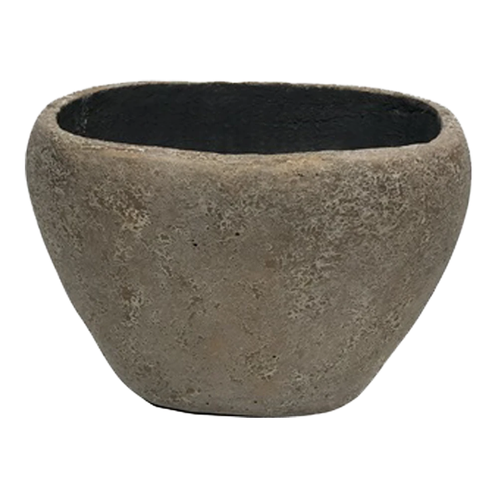 Bloempot Shanon Ovaal - L28 X B16 X H21cm - Earth Groen