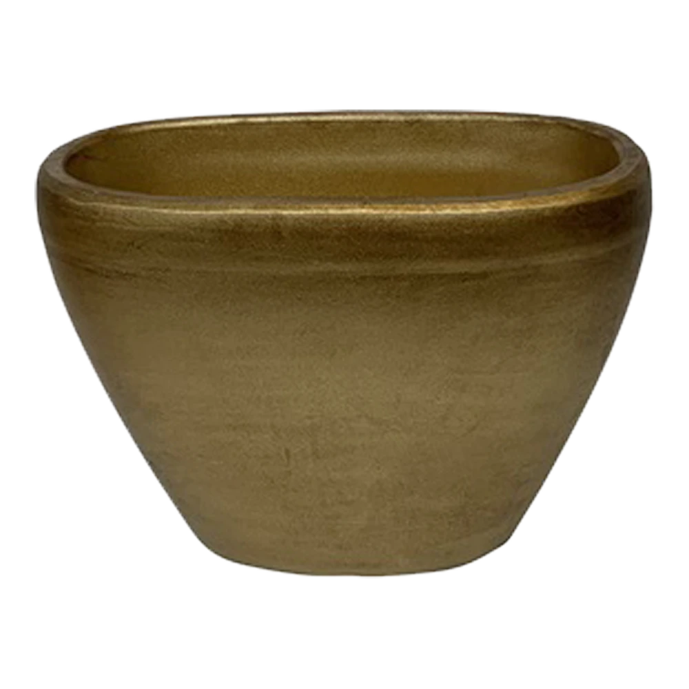 Bloempot Shanon Ovaal - L28 X B16 X H21cm - Mat Goud