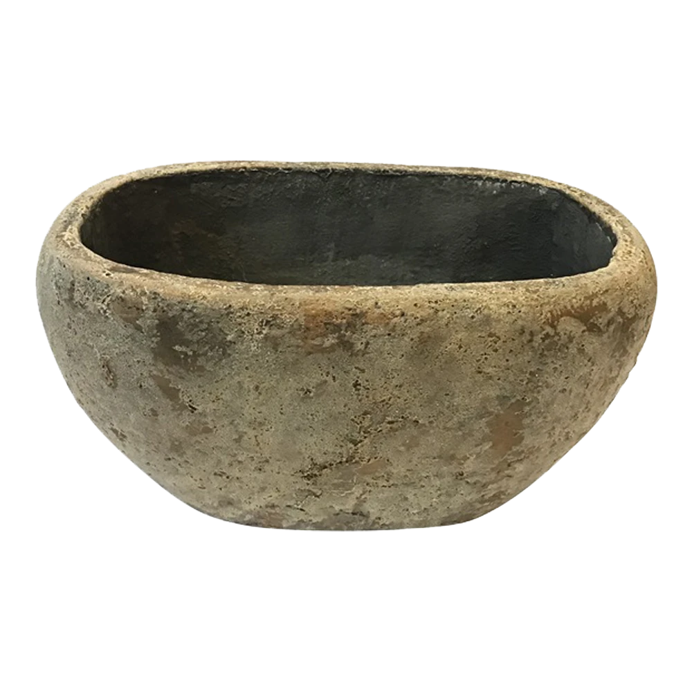 Bloempot Shanon Ovaal - L28 X B18 X H14cm - Cream