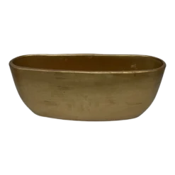 Bloempot Shanon Ovaal - L45 X B18 X H16cm - Mat Goud