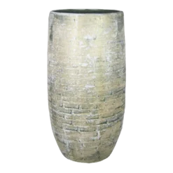 Bloempot Steef Hoog - D29 X H60cm - Creme Groen