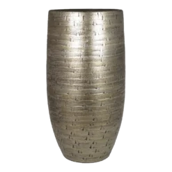 Bloempot Steef Hoog - D29 X H60cm - Industrieel Goud