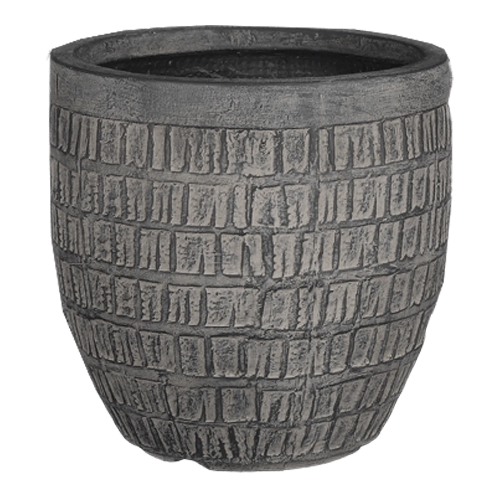 Bloempot Tallinn - D37 X H35,5cm - Zwart-grijs - Afbeelding 2