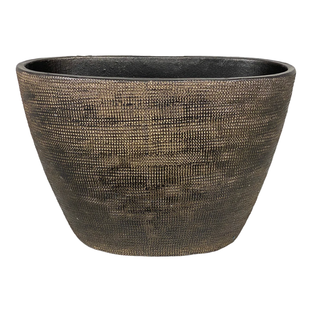 Bloempot Tokio Ovaal - L33 X B16 X H26cm - Goud