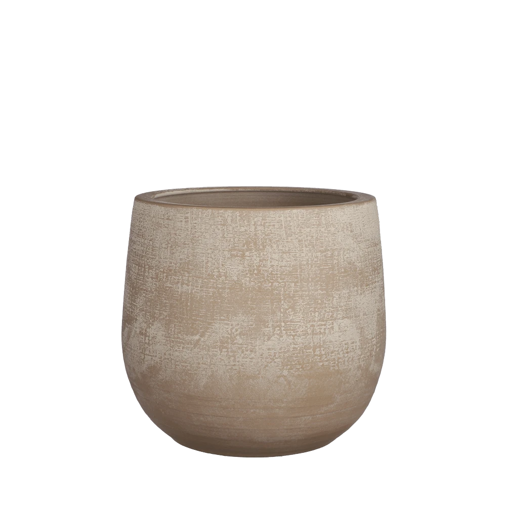 Bloempot Victor - H19 X D21cm - Beige