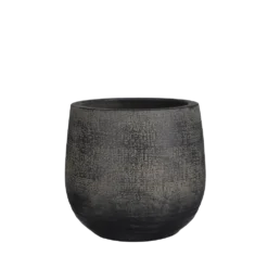 Bloempot Victor - H19 X D21cm - Donker Bruin