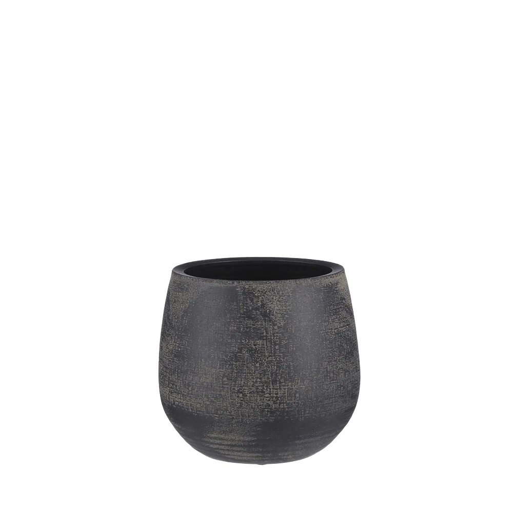 Bloempot Victor - H24 X D25cm - Donker Bruin