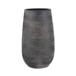 Bloempot Victor Hoog - H50 X D29cm - Donker Bruin