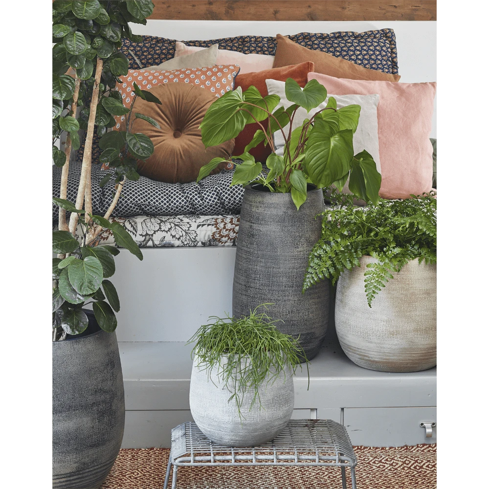 Bloempot Victor Hoog - H50 X D29cm - Donker Bruin - Afbeelding 2