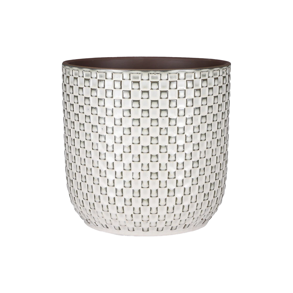 Bloempot Daan - D21.5 X H20.5cm - Wit