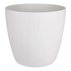 Bloempot Elho Brussels Rond 40cm - Met Wielen - Wit