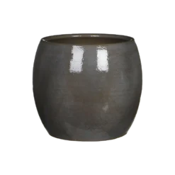 Bloempot Lester - D24 X H22cm - Donkergrijs