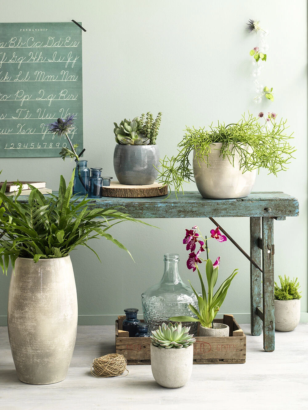 Bloempot Lester Hoog - D30 X H50cm - Donkerblauw - Afbeelding 2