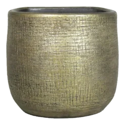 Muur Bloempot Mira - D18 X H16cm - Goud