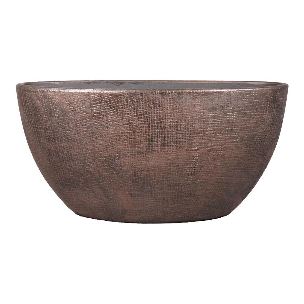 Bloempot Mira Ovaal - L49 X B20 X H25cm - Koper