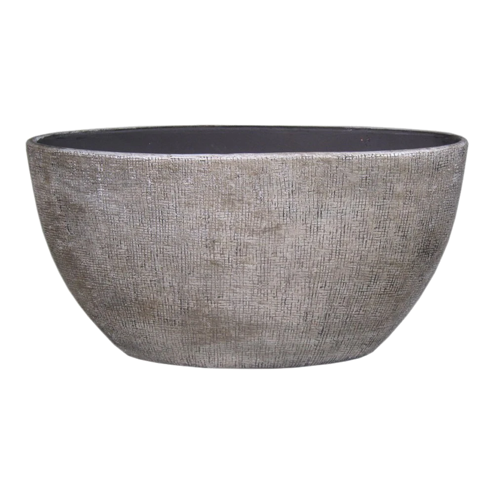 Bloempot Mira Ovaal - L49 X B20 X H25cm - Wit