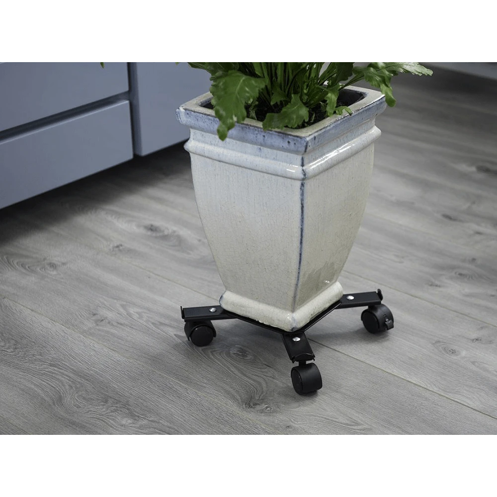 Plantentrolley Vierkant Verstelbaar - 29-51cm - Zwart - Max. 100kg - Nature - Afbeelding 3