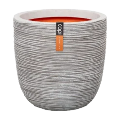 Capi Bloempot Bol Nature Rib NL - D35 X H34cm - Ivoor