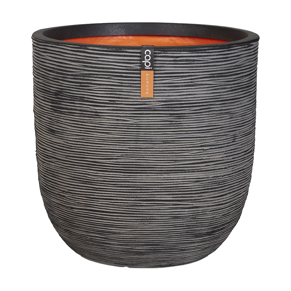 Capi Bloempot Bol Nature Rib NL - D55 X H53cm - Antraciet
