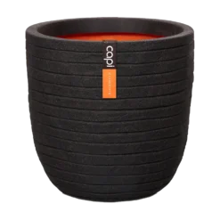 Capi Bloempot Bol Nature Row NL - D35 X H34cm - Zwart