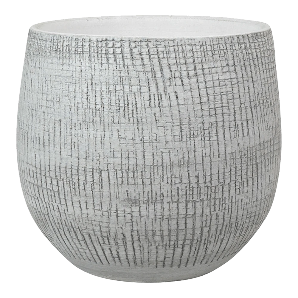 Bloempot Ryan - D22 X H20cm - White Black