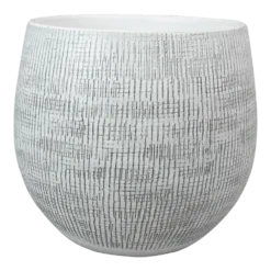 Bloempot Ryan - D26 X H26cm - White Black