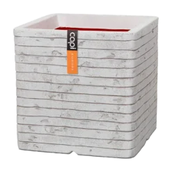 Capi Plantenbak Vierkant Nature Row NL - L40 X B40 X H40cm - Ivoor