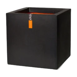 Capi Plantenbak Vierkant Urban Smooth NL - L30 X B30 X H30cm - Zwart