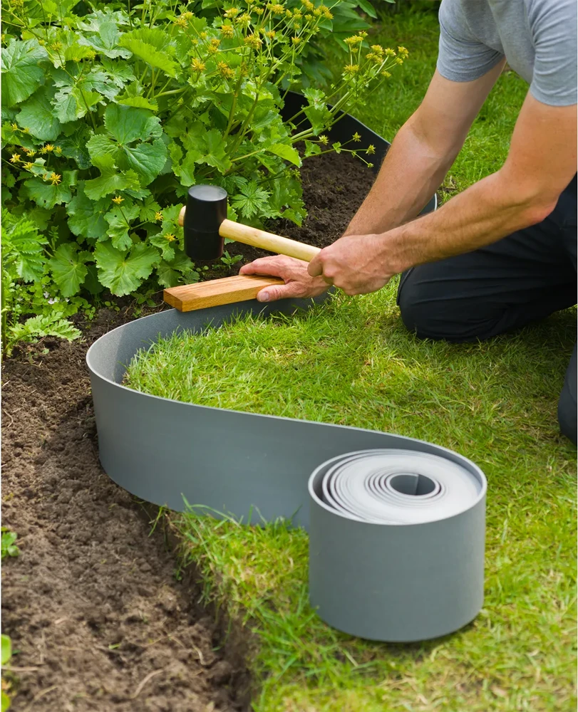 Tuinborderrand PE Grijs 3mm - 10x0,15m - Nature - Afbeelding 3