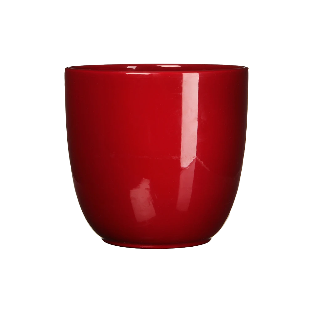 Bloempot Tusca - D25 X H23cm - Donkerrood