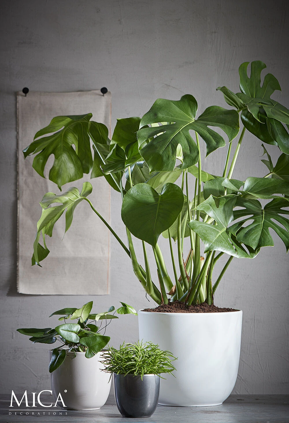 Bloempot Tusca - D31 X H28.5cm - Wit - Afbeelding 2