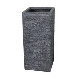 Plantenbak Utah Cubihi - L34 X B34 X H71cm - Donkergrijs