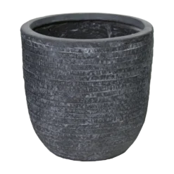 Bloempot Utah Egg - D27 X H26cm - Donkergrijs