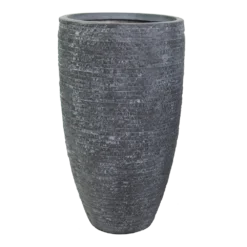 Bloempot Utah High Vase - D34 X H66cm - Donkergrijs